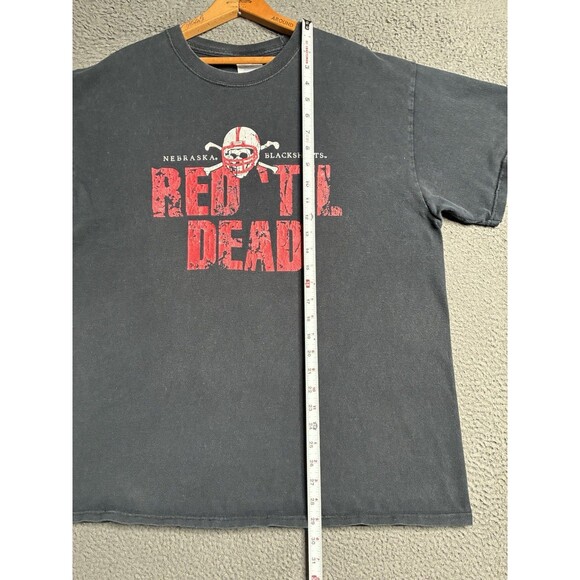 Nebraska Cornhuskers Football Blackshirts T Shirt Vintage Y2K Mens XL University - Picture 10 of 10